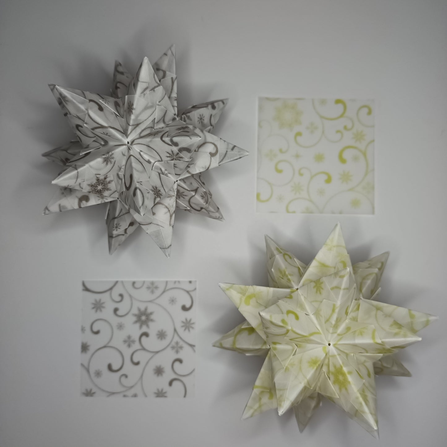 Transparentpapier Schneeflocken & Ranken