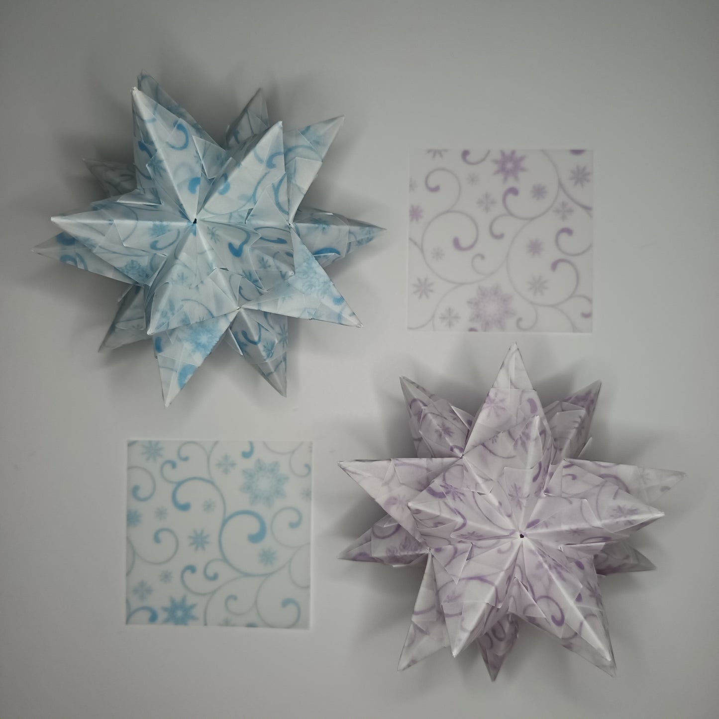 Transparentpapier Schneeflocken & Ranken