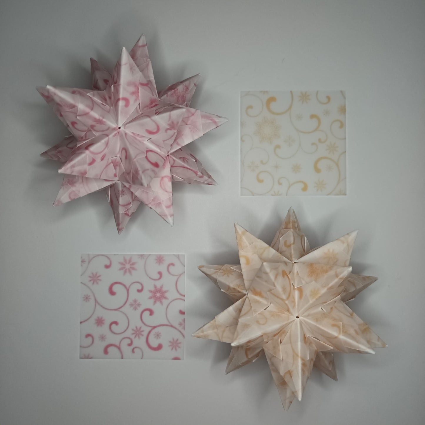 Transparentpapier Schneeflocken & Ranken