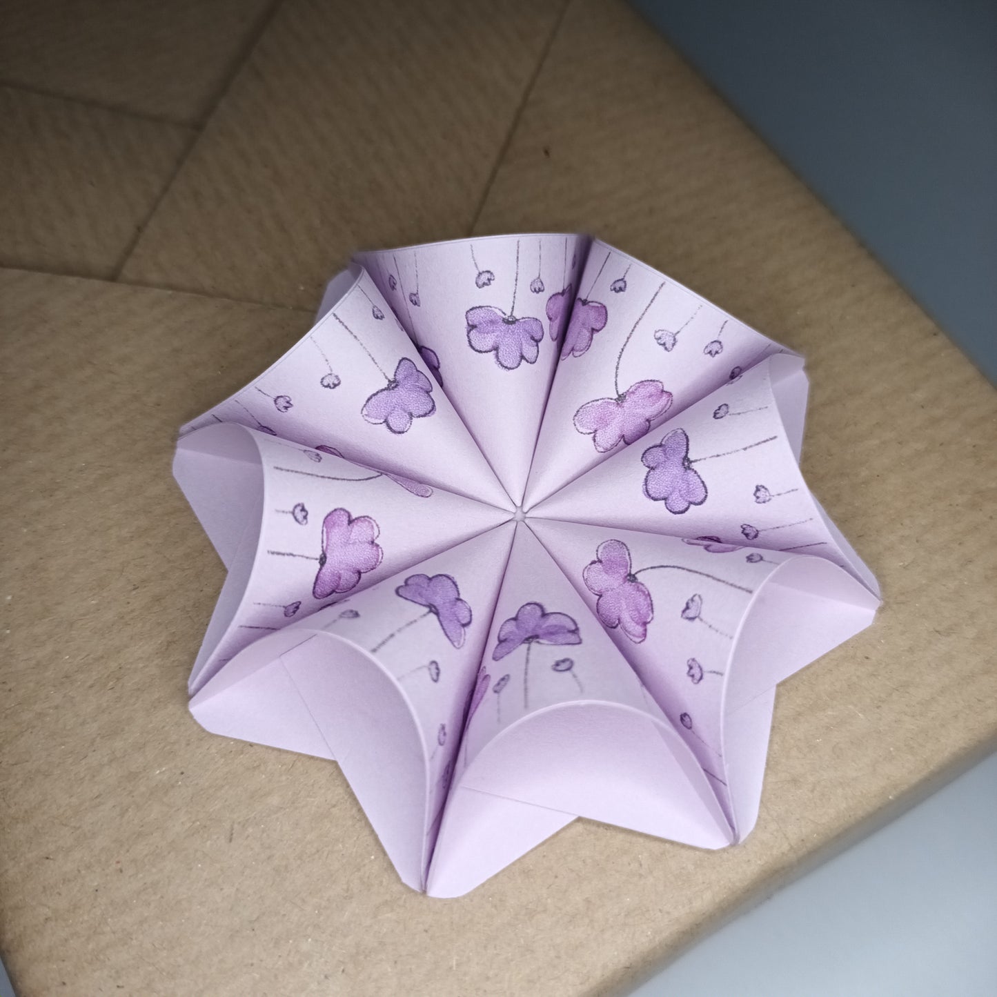 Motivpapier zarte lila Blümchen