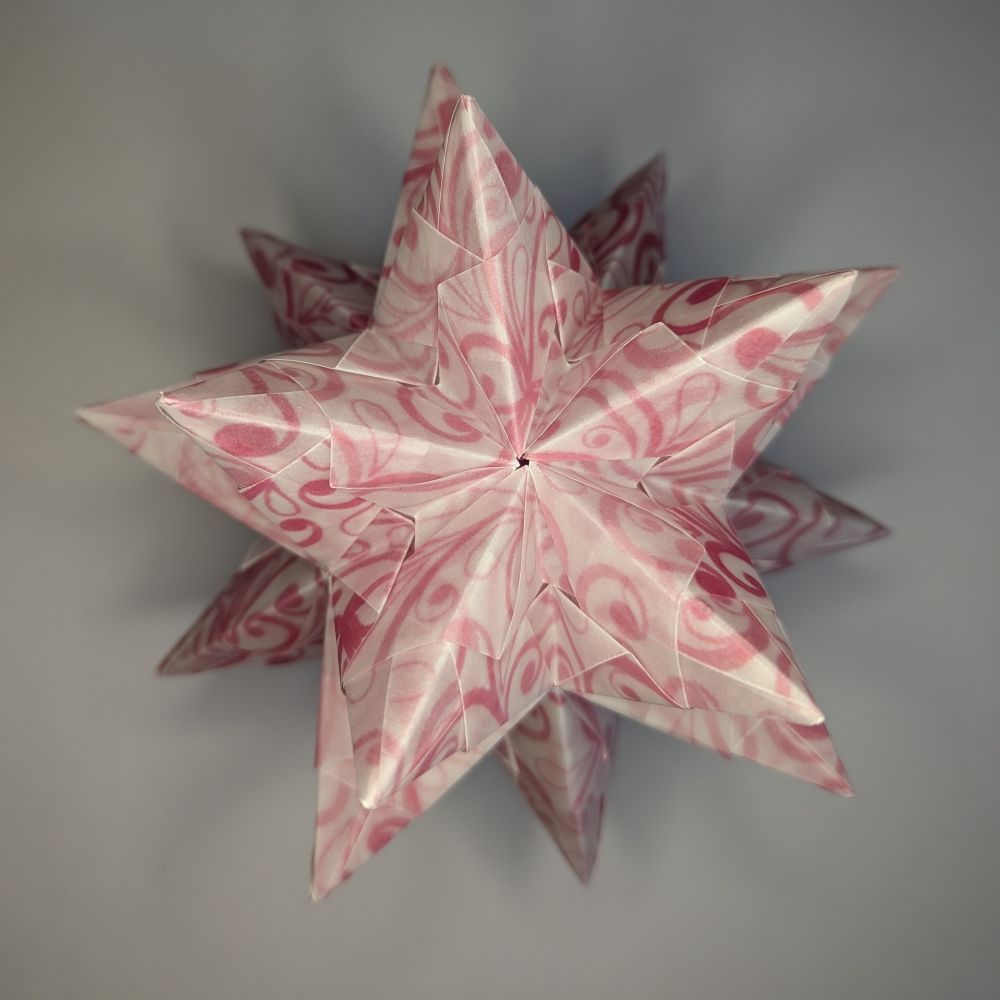 Transparentpapier Ranken in rosa