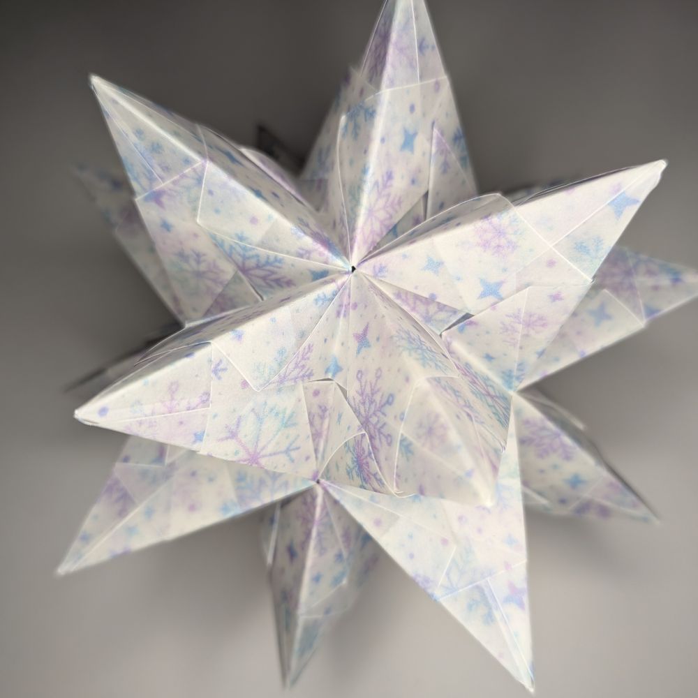 Transparentpapier bunte Schneeflocken