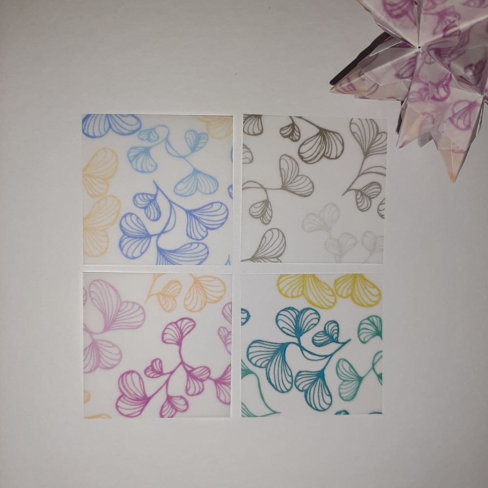 Transparentpapier Blätter zweifarbig