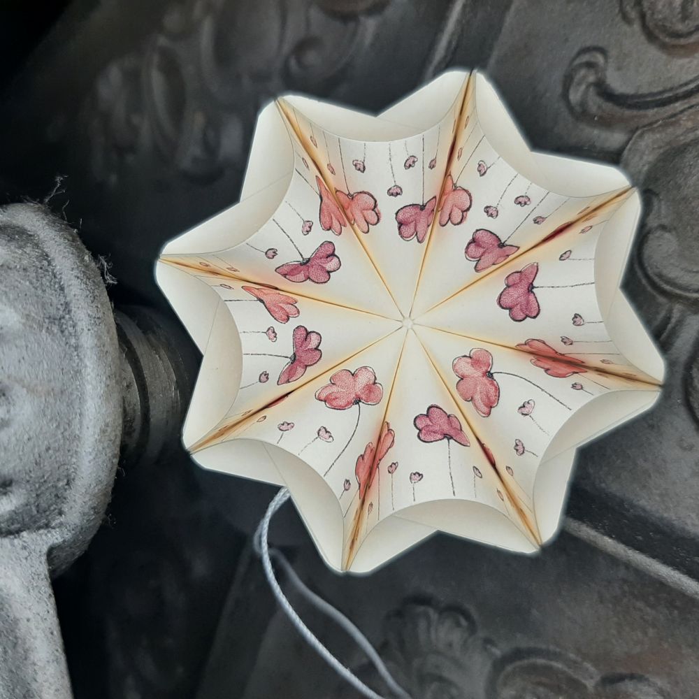 Motivpapier Blümchen rosa