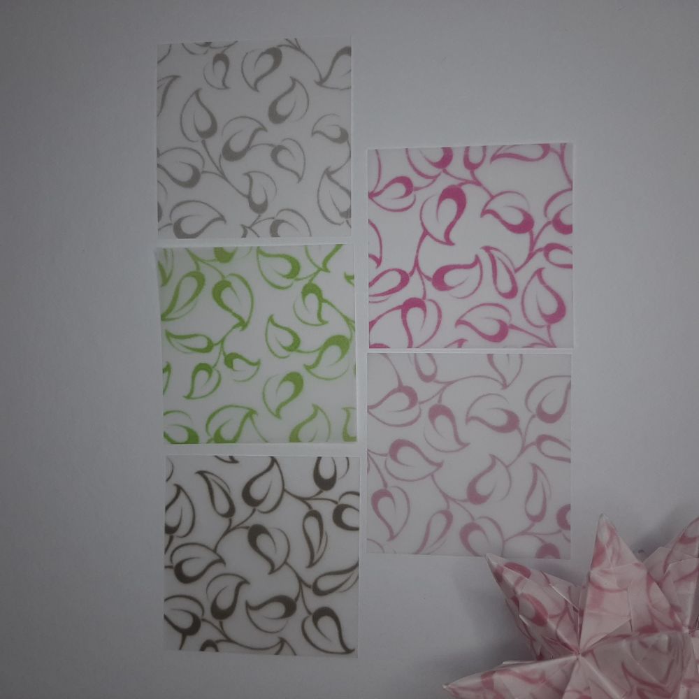 Transparentpapier Blätter