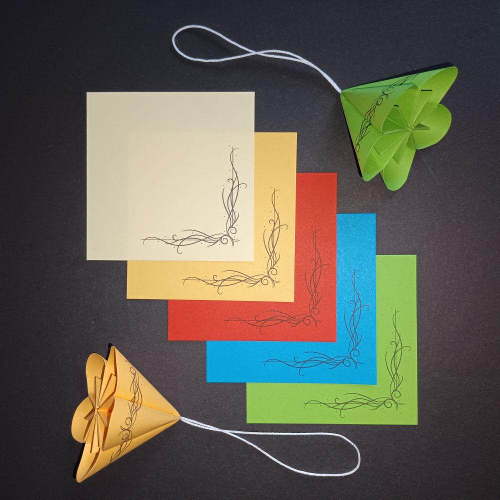 Motivpapier zarte Ranken schwarz