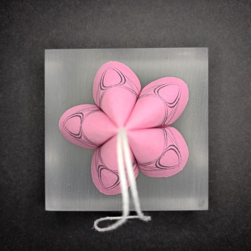 Motivpapier Doppelranke grau