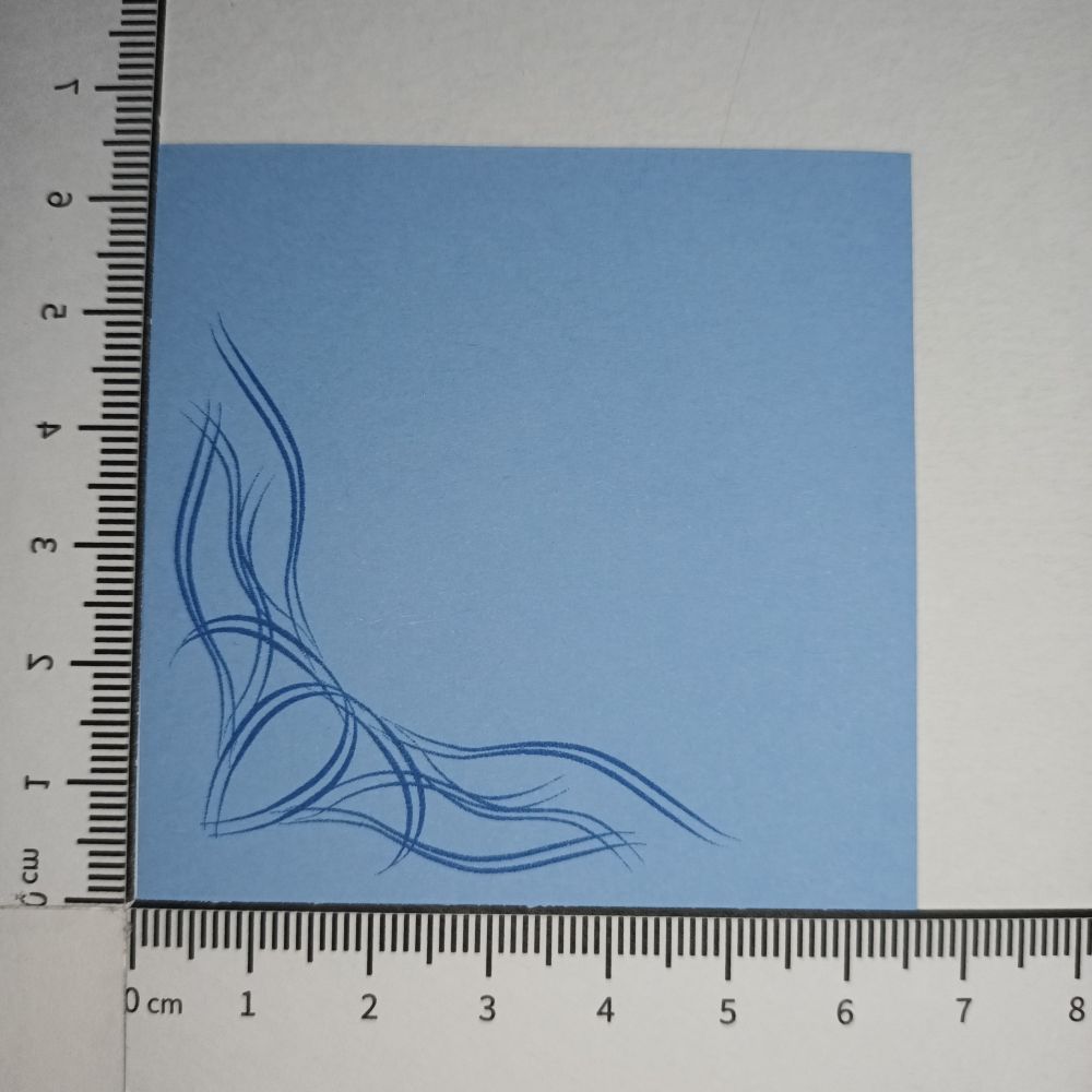 Motivpapier Doppelranke blau