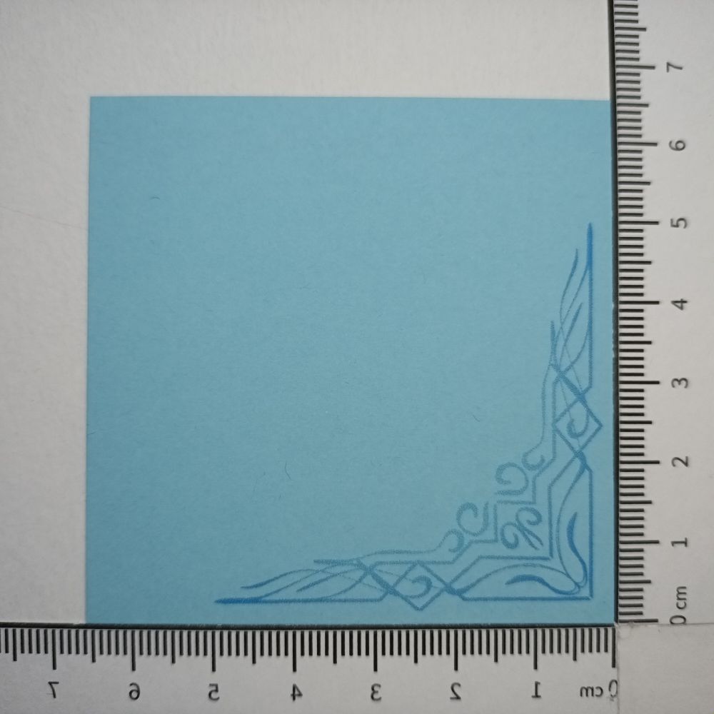 Motivpapier Zierranke blau