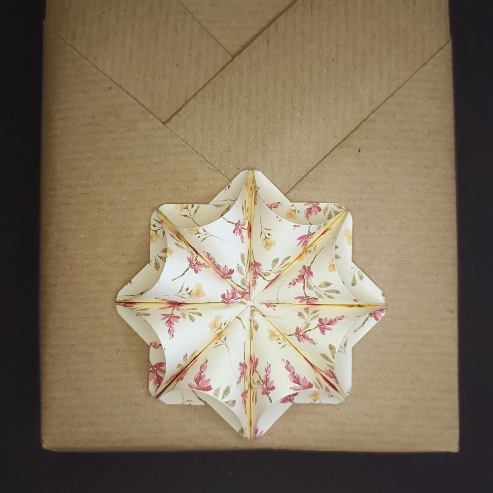 Motivpapier Blumen rosa-gelb