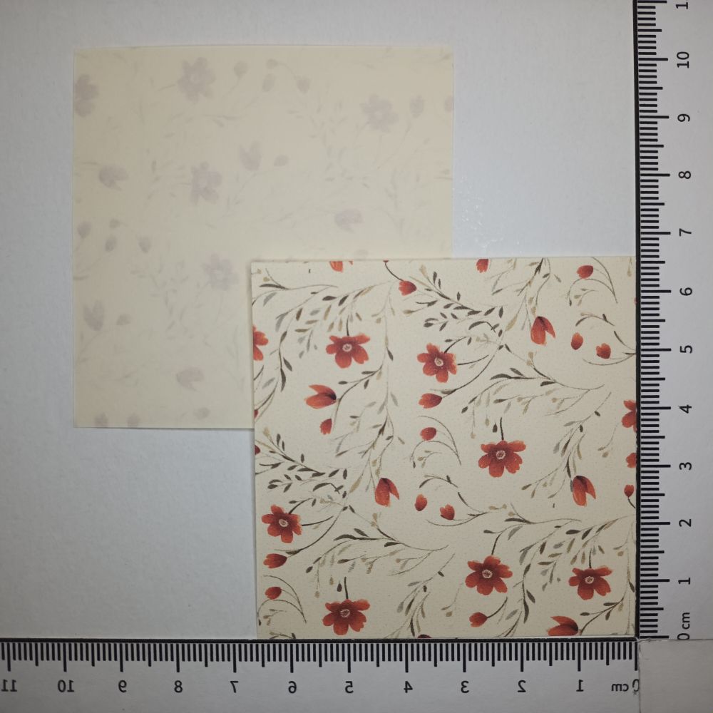 Motivpapier Blümchen rot