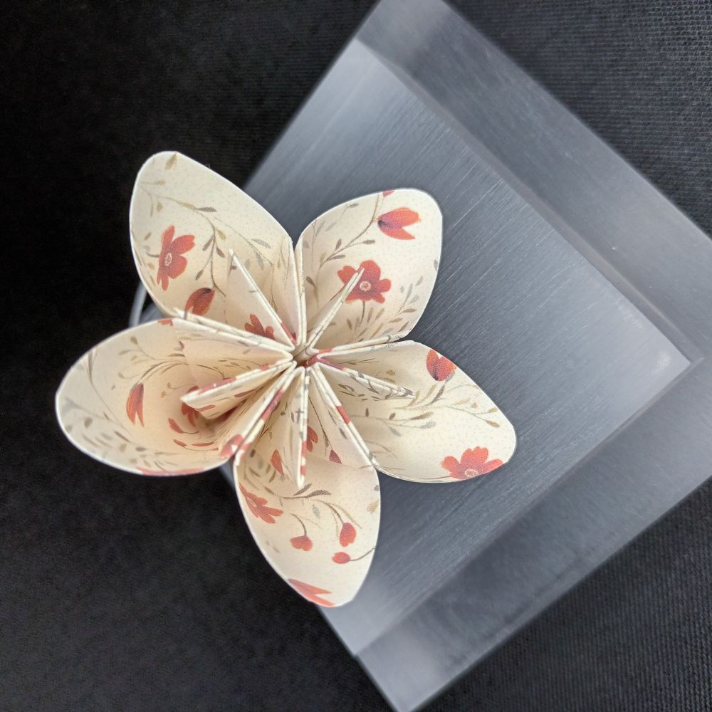 Motivpapier Blümchen rot