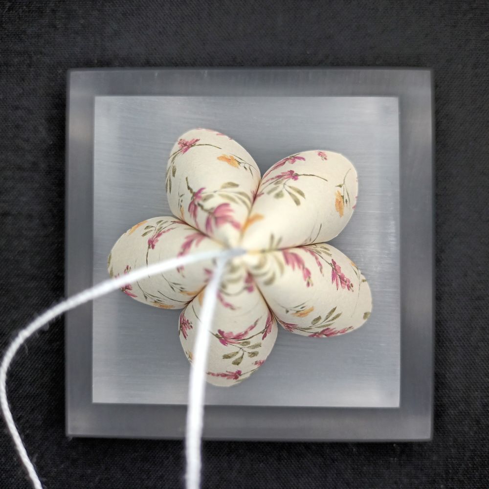 Motivpapier Blümchen in rosa und gelb