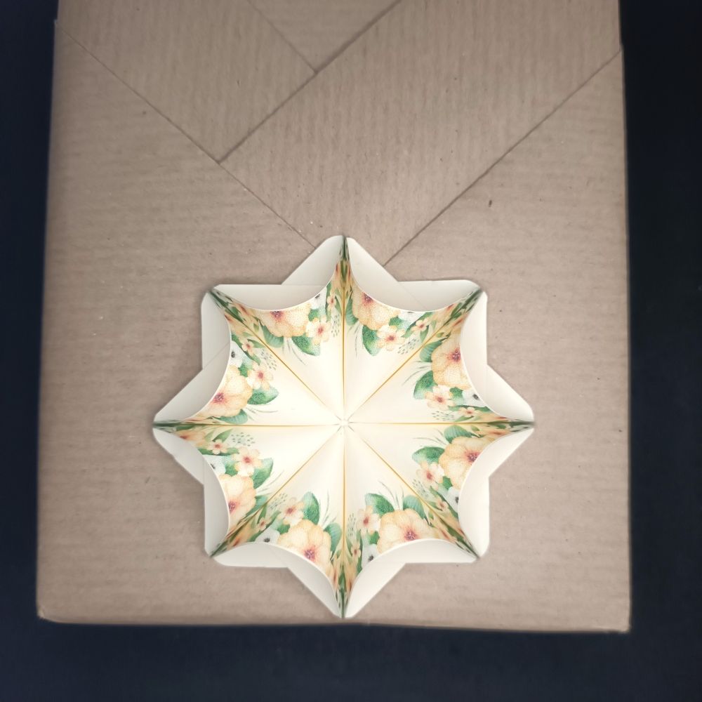 Motivpapier Blumen gelb-grün