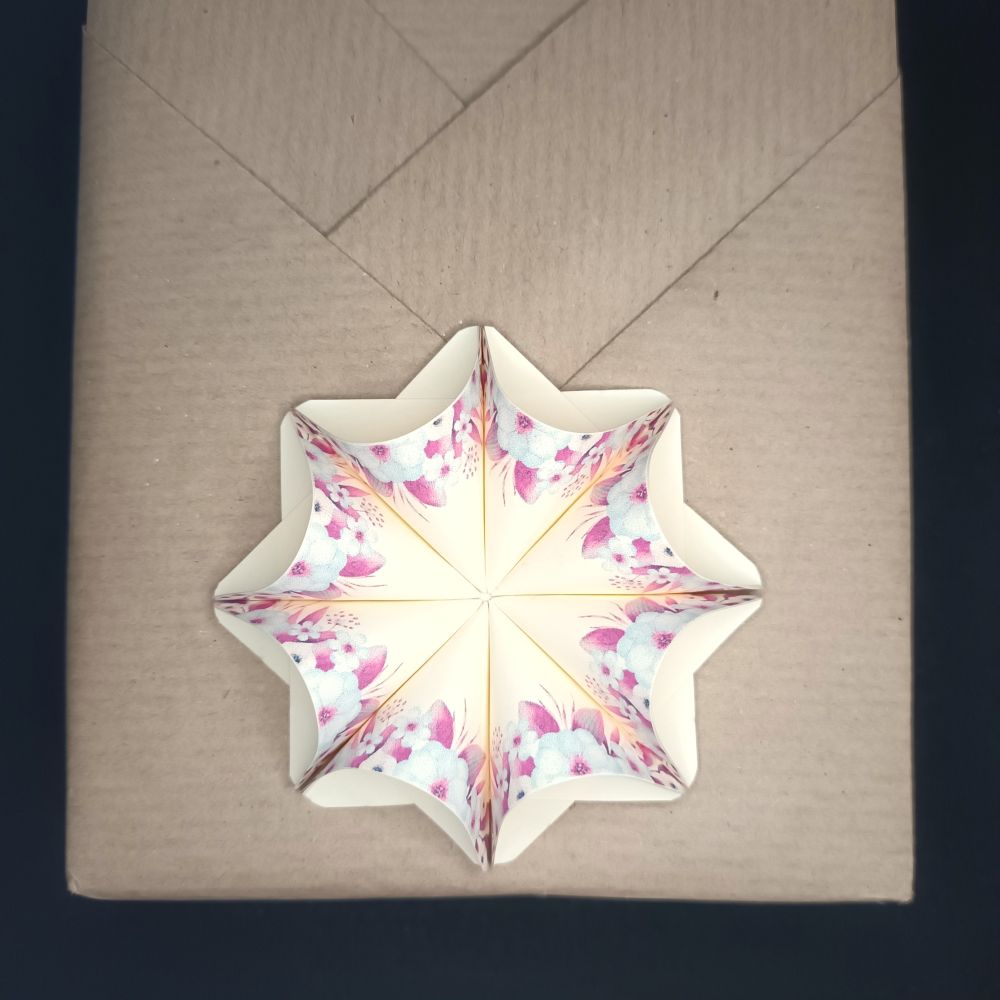 Motivpapier Blumen pink-hellblau