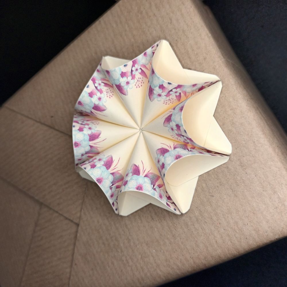 Motivpapier Blumen pink-hellblau