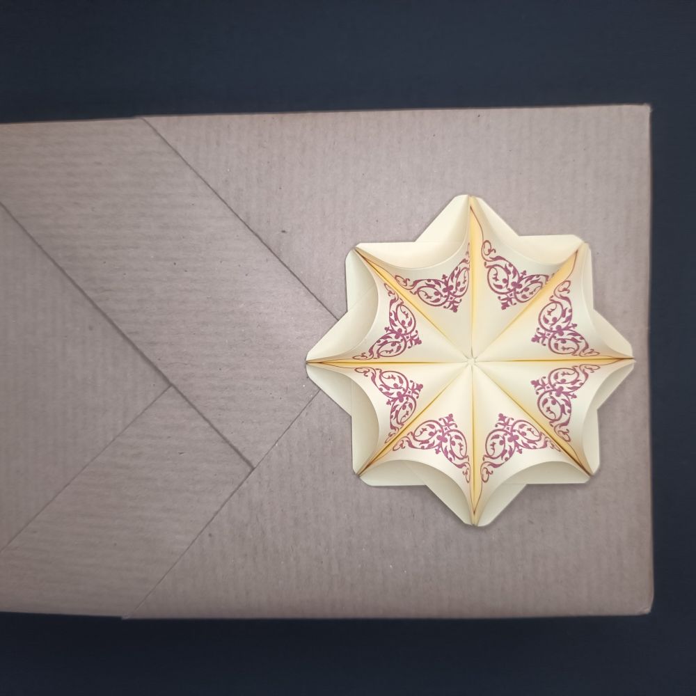 Motivpapier Ornament weinrot