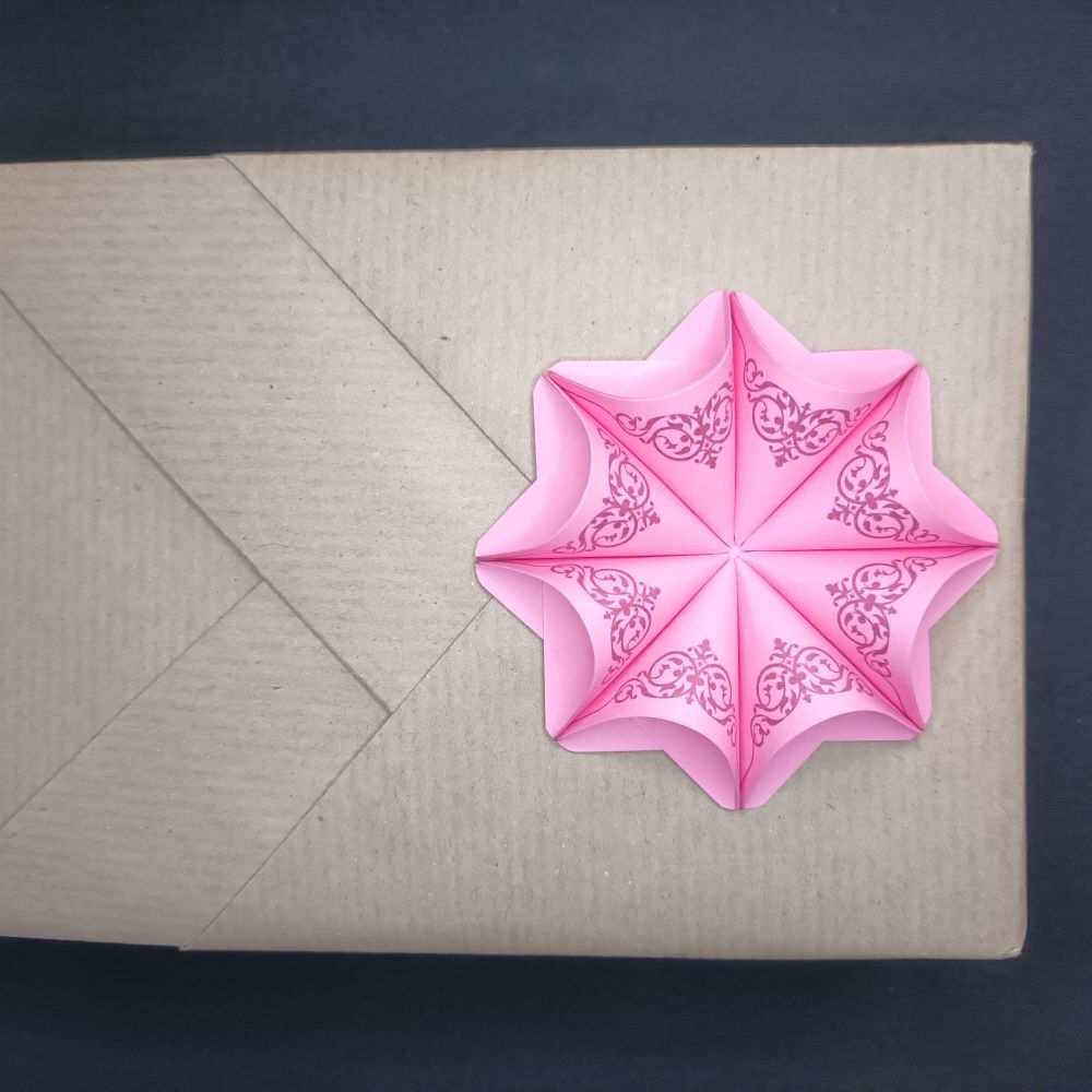 Motivpapier Ornament weinrot