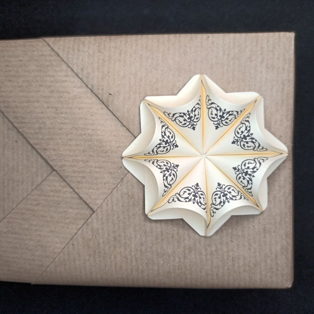 Motivpapier Ornament schwarz