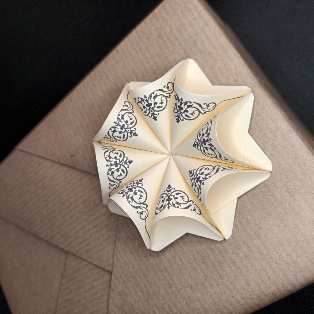 Motivpapier Ornament schwarz