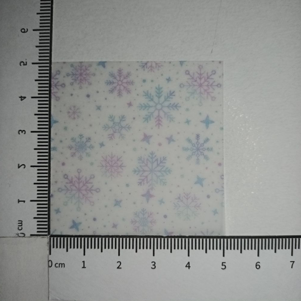 Transparentpapier Schneeflocken bunt