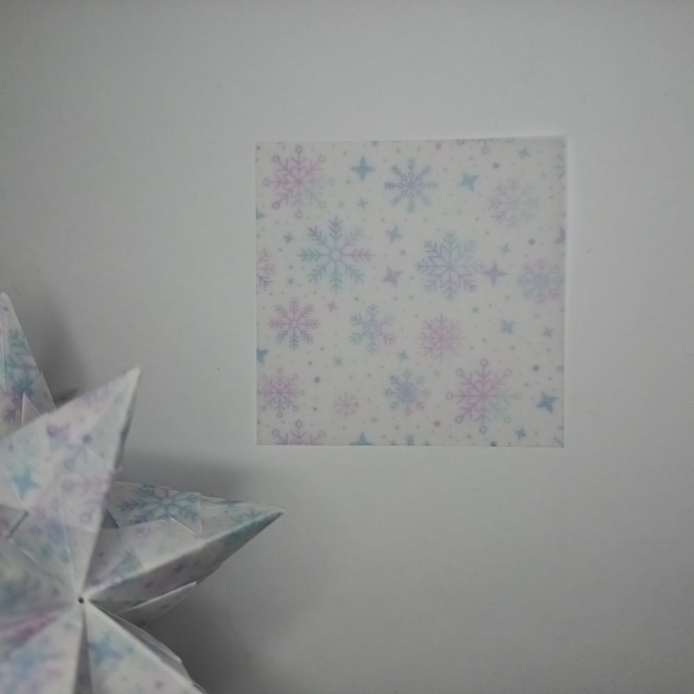 Transparentpapier Schneeflocken bunt
