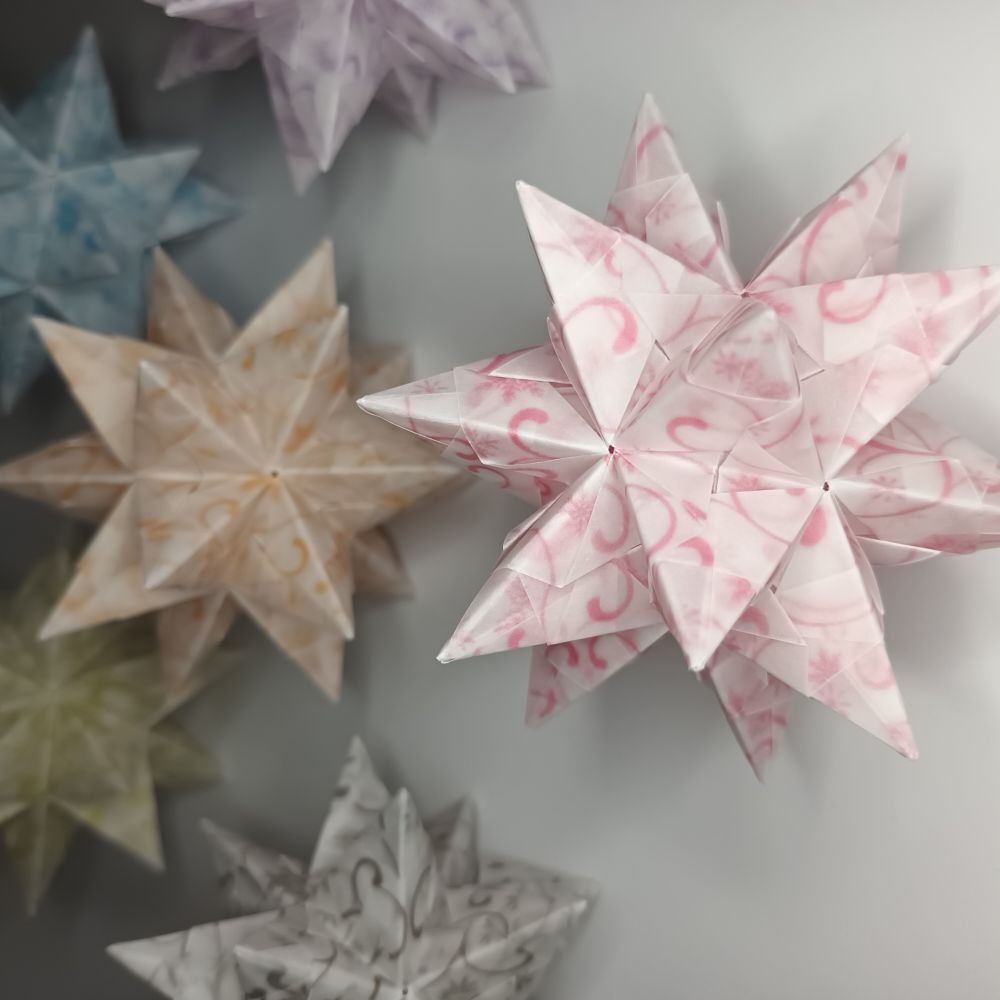 Transparentpapier Schneeflocken & Ranken