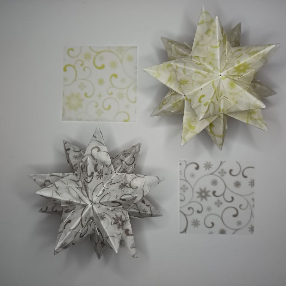 Transparentpapier Schneeflocken & Ranken