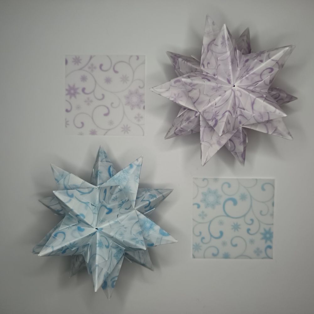 Transparentpapier Schneeflocken & Ranken