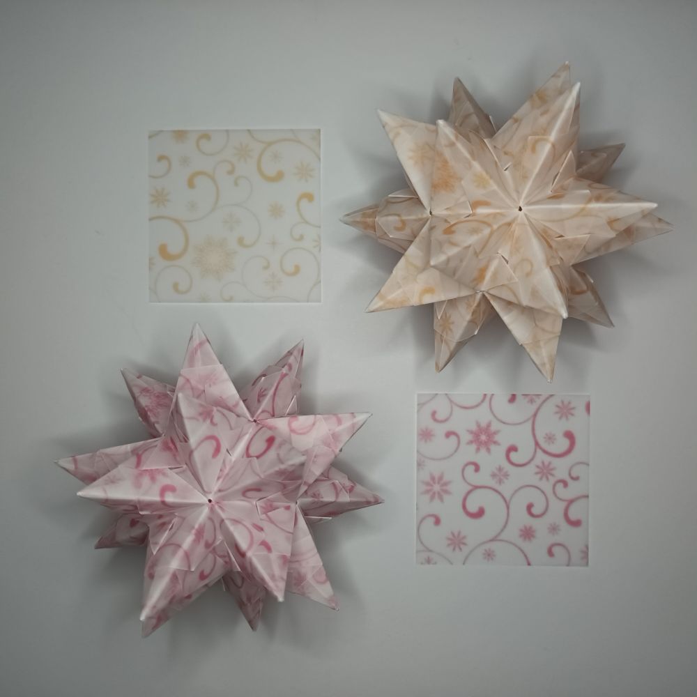 Transparentpapier Schneeflocken & Ranken