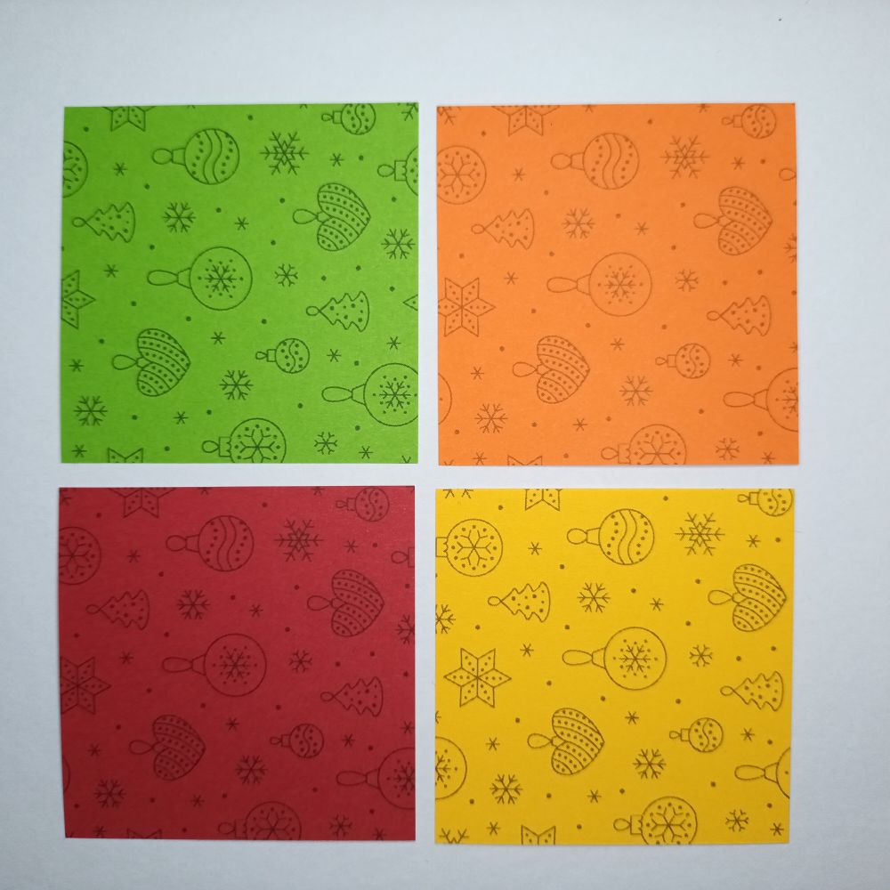 Motivpapier Christbaumkugeln kräftige Farben