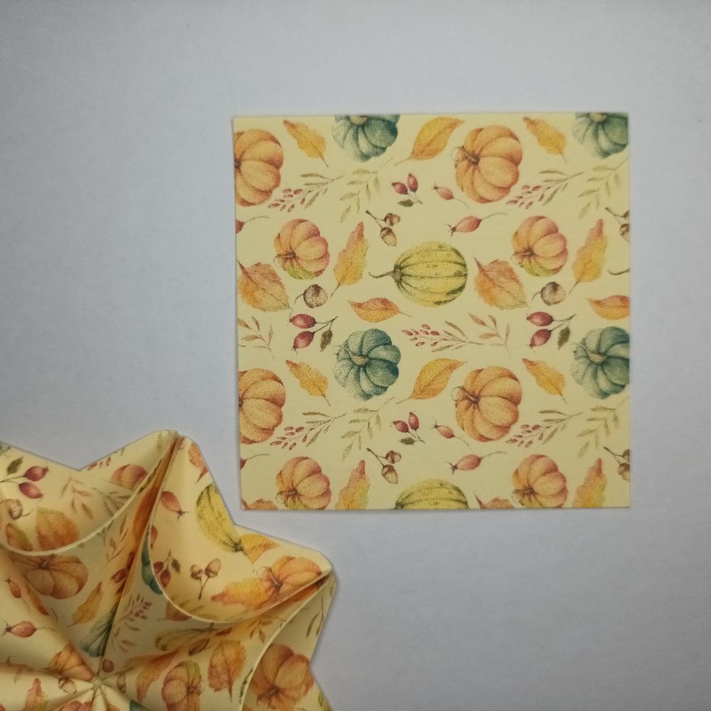 Motivpapier Herbst mit Kürbis