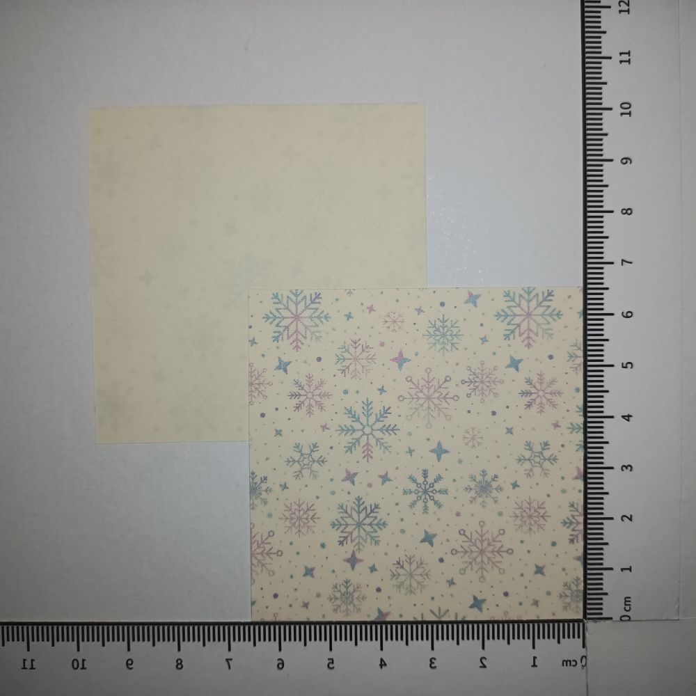 Motivpapier Schneeflocken und Sterne
