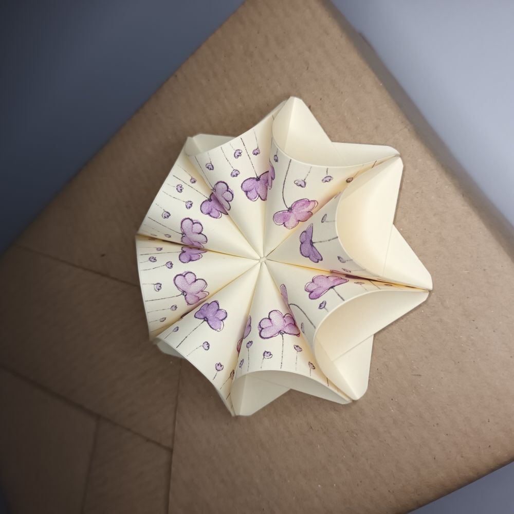 Motivpapier zarte lila Blümchen