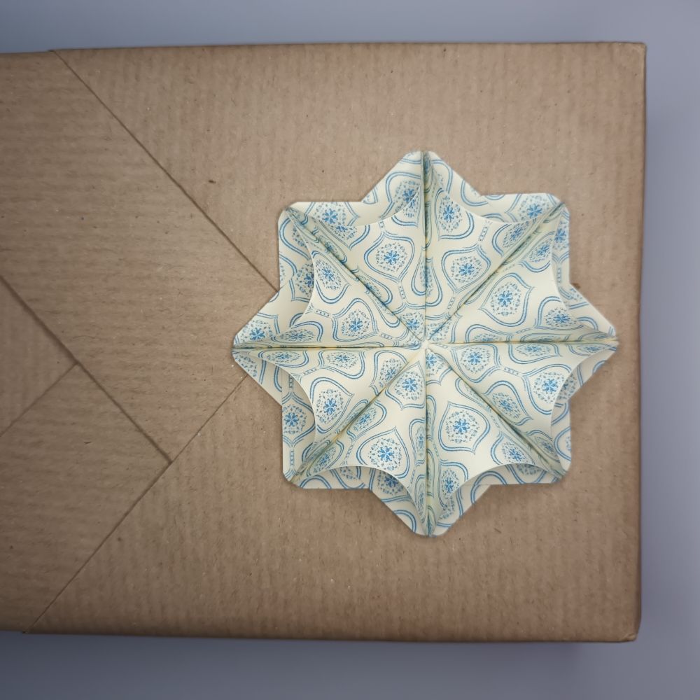 Motivpapier Ornamente (Motiv 1) in blauem Druck