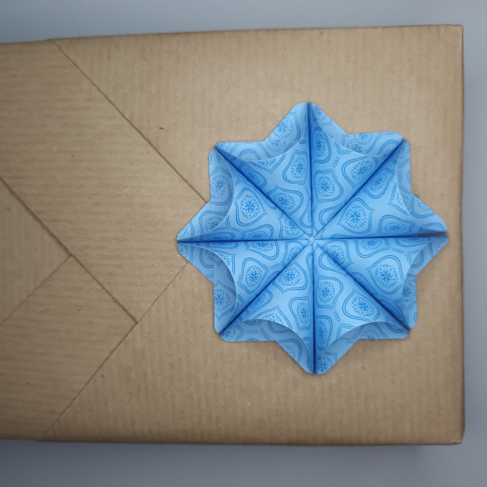 Motivpapier Ornamente (Motiv 1) in blauem Druck