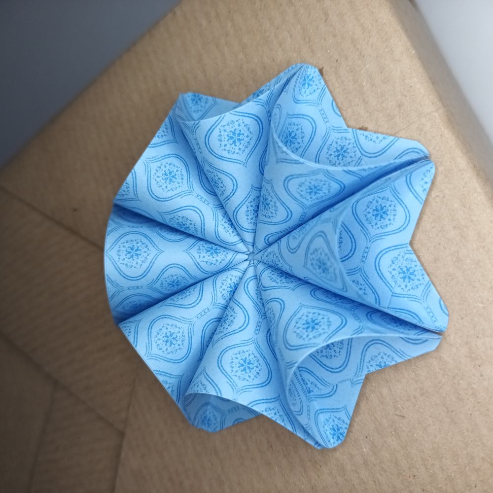 Motivpapier Ornamente (Motiv 1) in blauem Druck