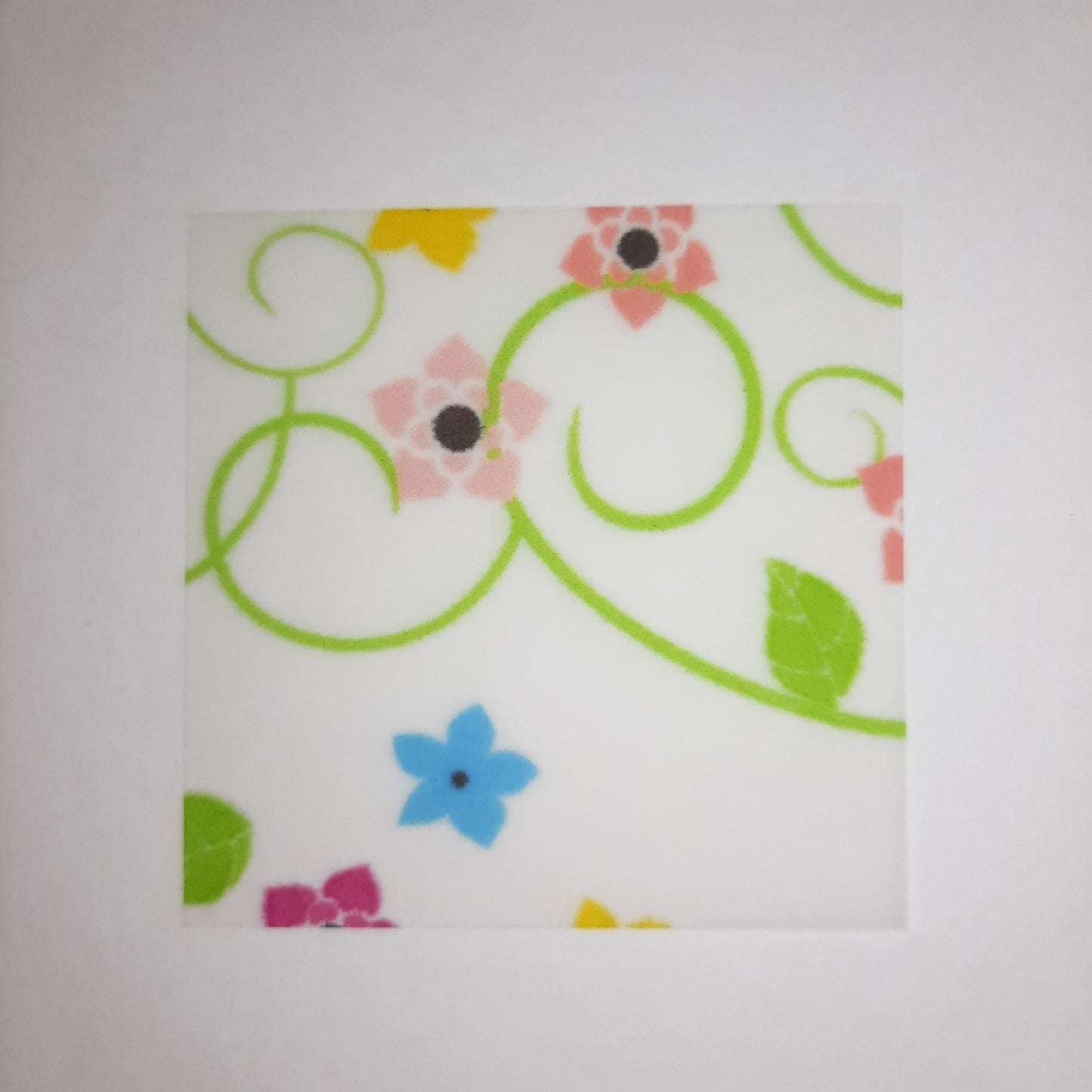 Transparentpapier Blumen und Ranken