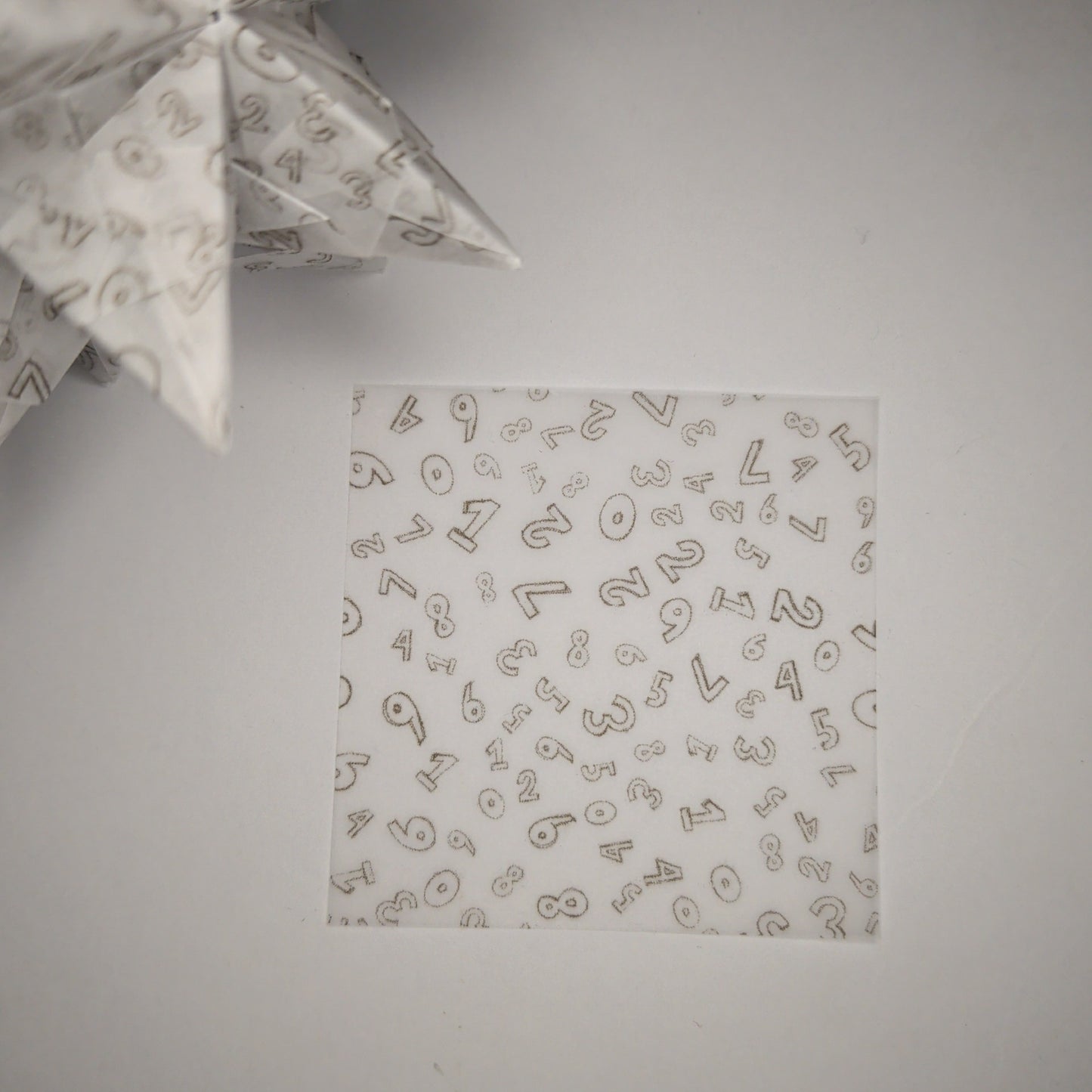 Transparentpapier Zahlen