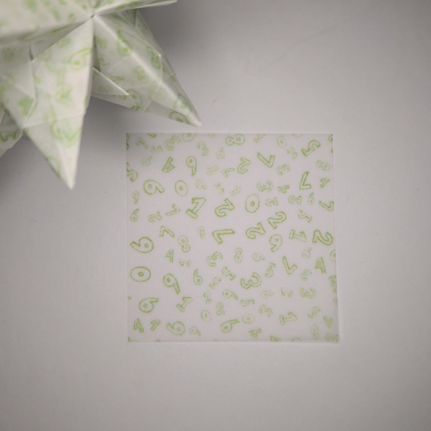 Transparentpapier Zahlen