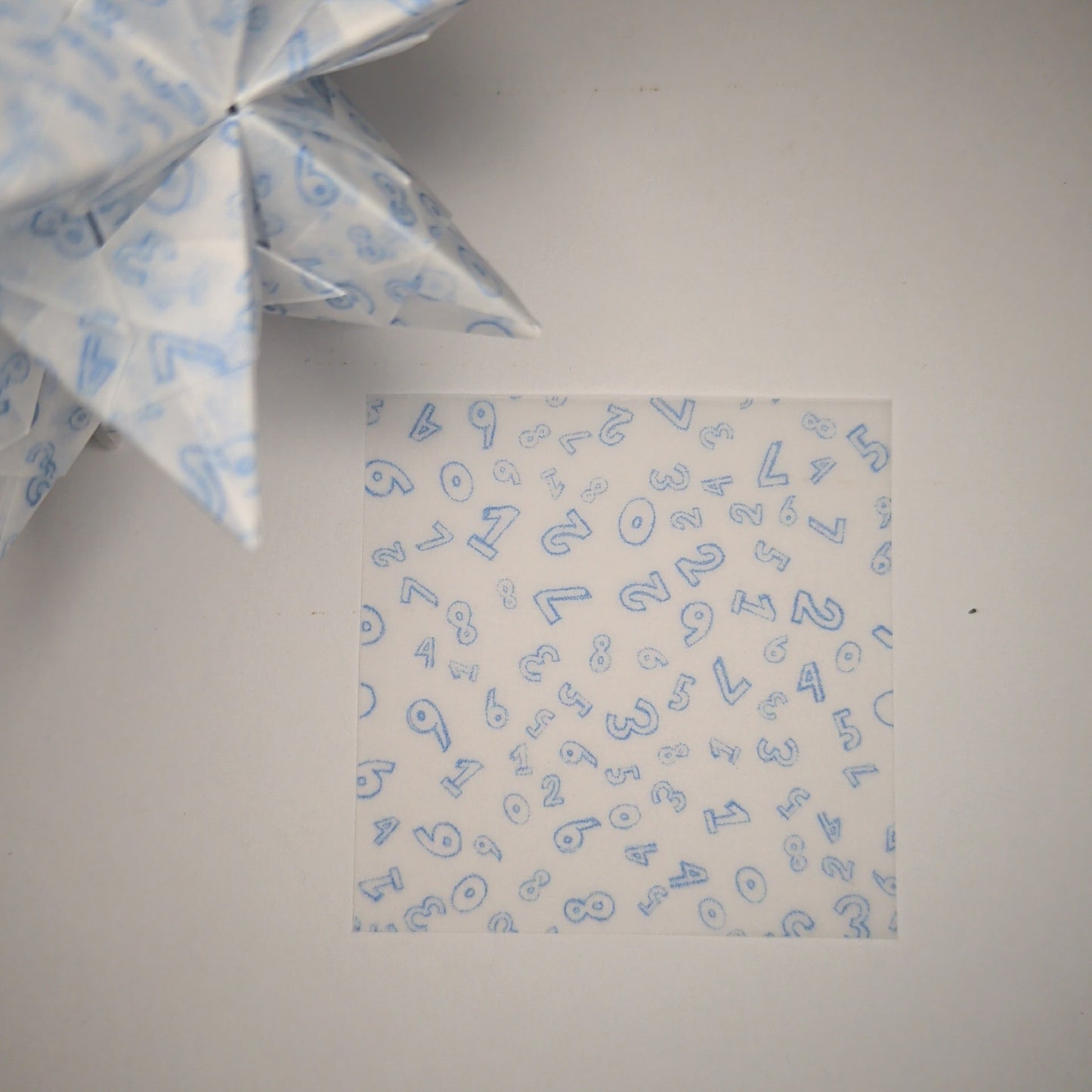 Transparentpapier Zahlen