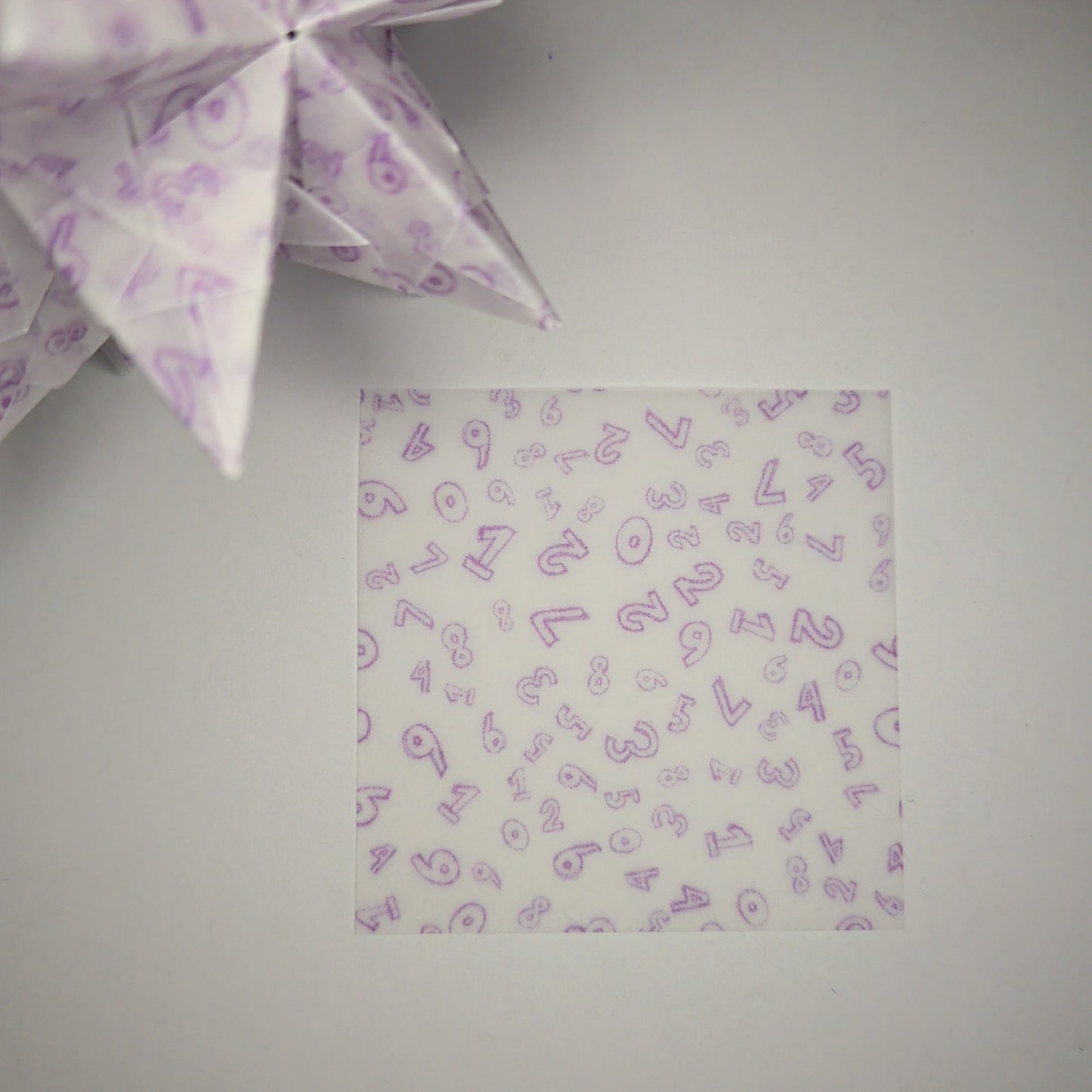 Transparentpapier Zahlen