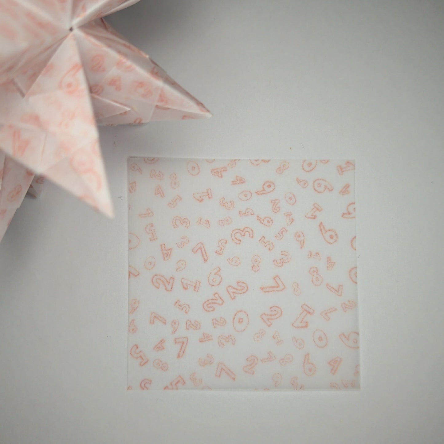 Transparentpapier Zahlen