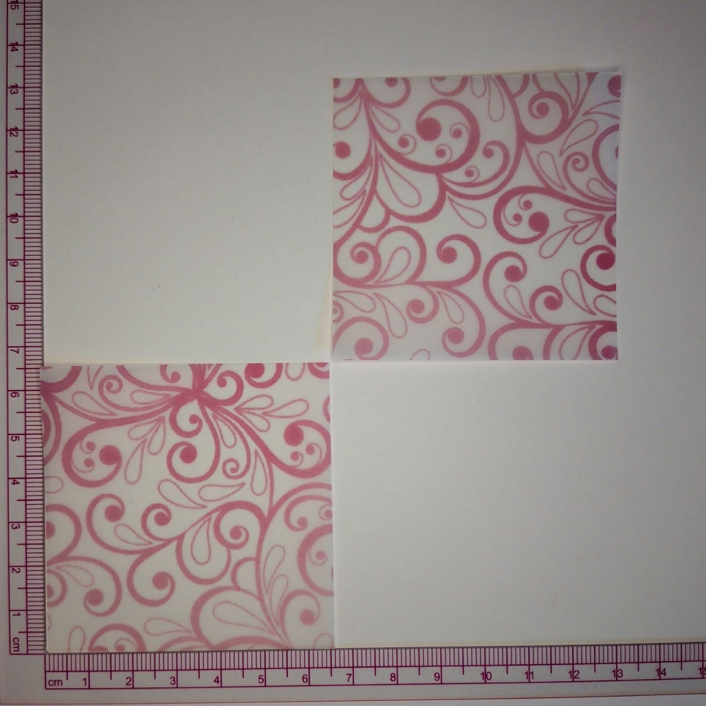 Transparentpapier Ranken in rosa