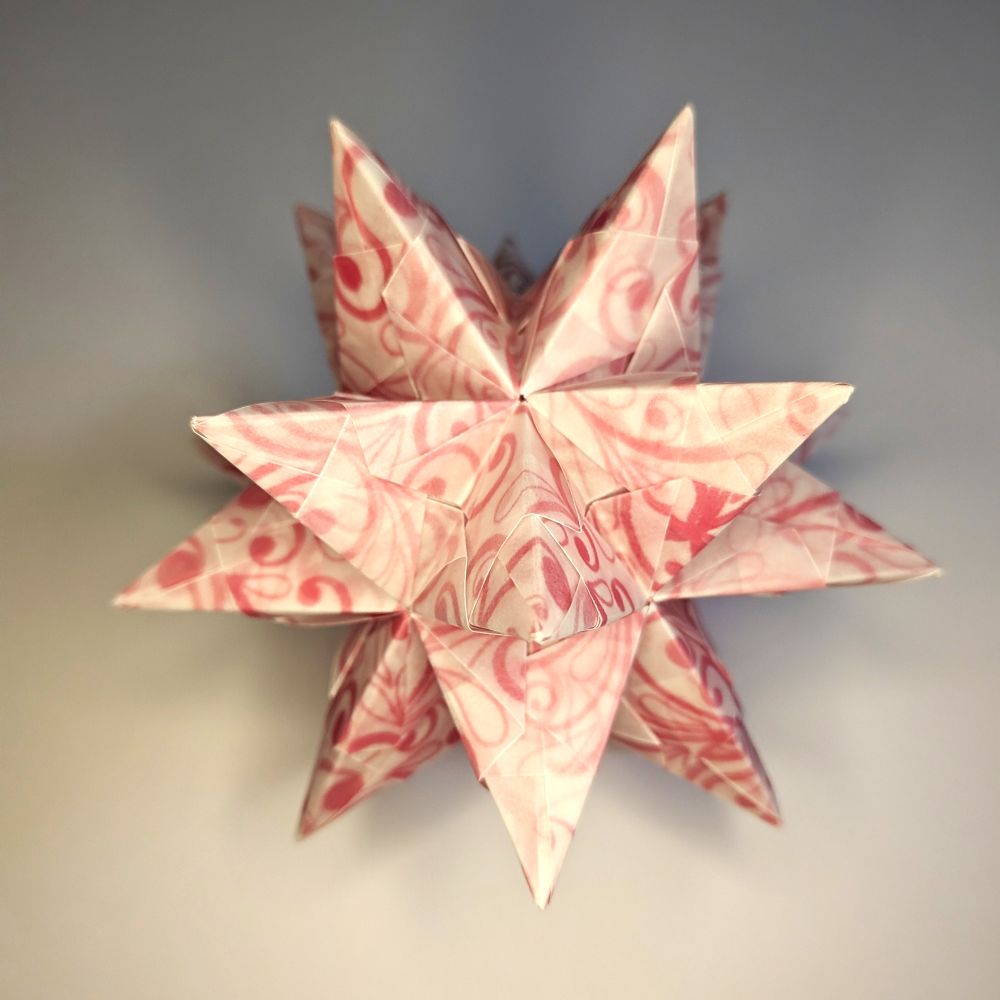 Transparentpapier Ranken in rosa