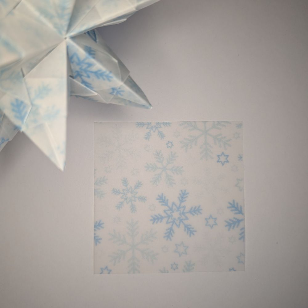 Transparentpapier Schneeflocken blau