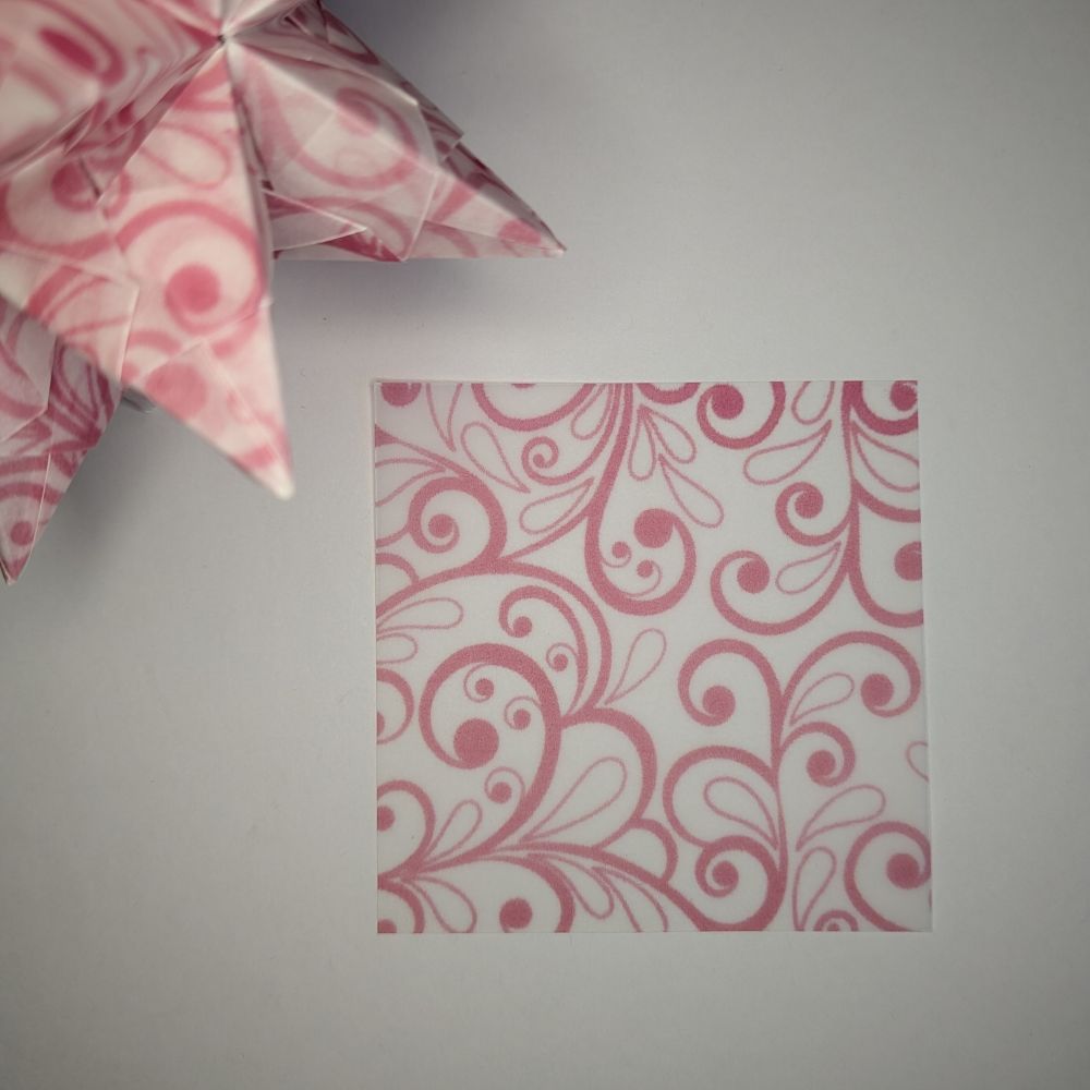 Transparentpapier Ranken in rosa