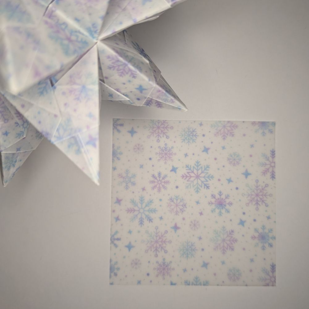 Transparentpapier bunte Schneeflocken