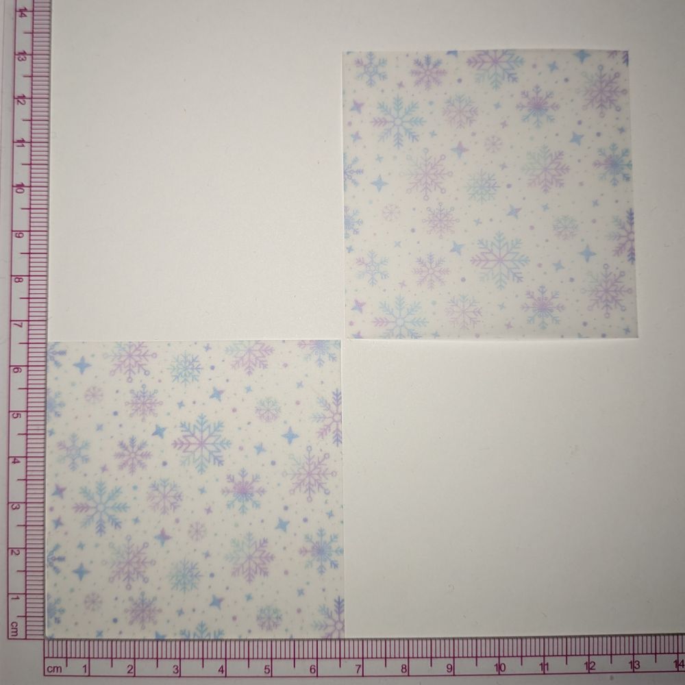 Transparentpapier bunte Schneeflocken