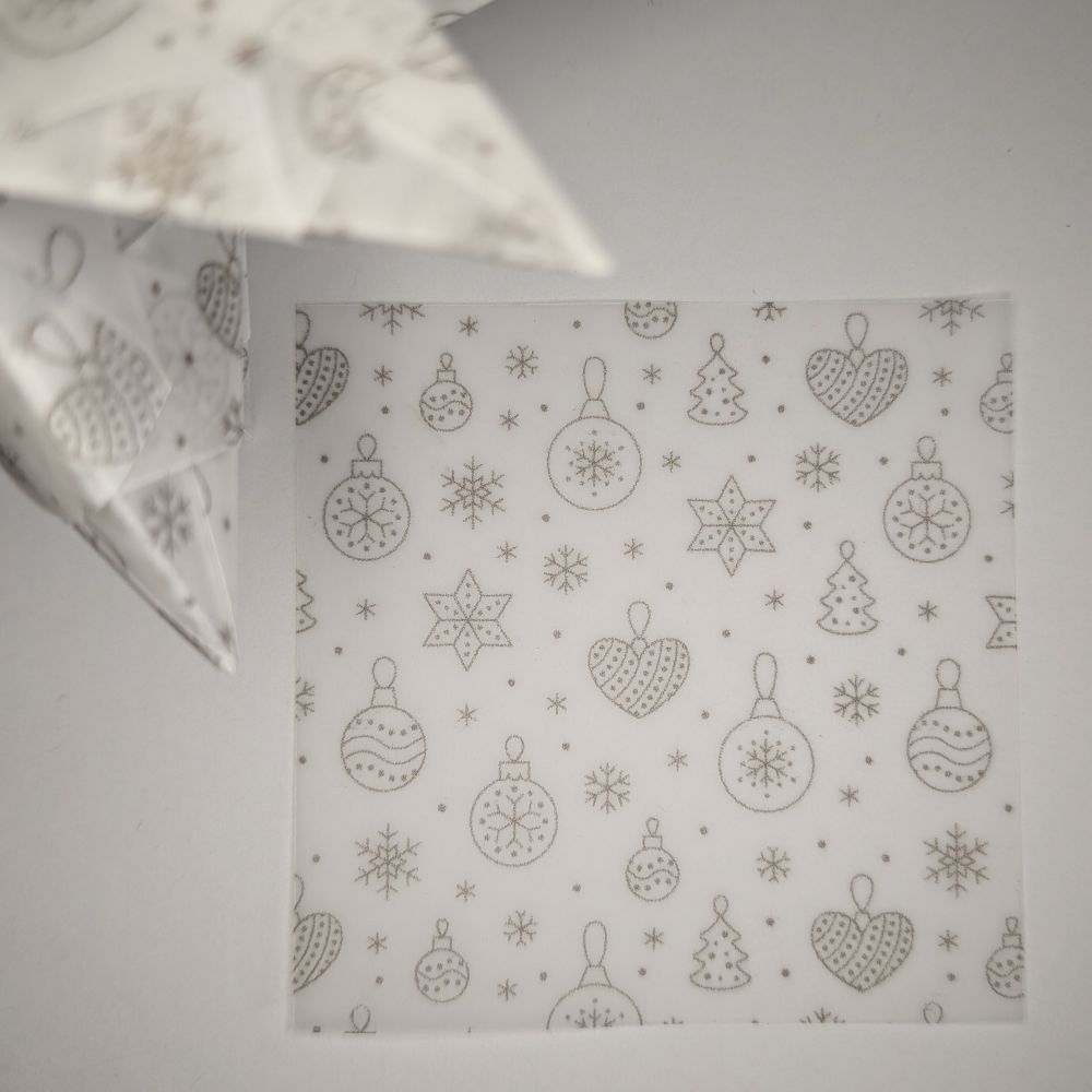 Transparentpapier Christbaumkugel